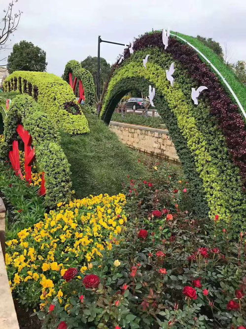 五色草綠雕 廣場(chǎng)景區(qū)的點(diǎn)睛之筆，熱氣球造型與更多定制選擇